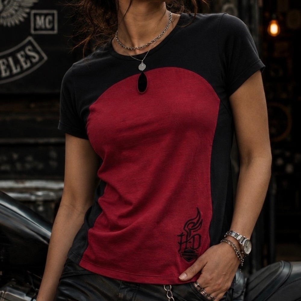 Harley Davidson Rocky Top Pigeon Forge TN Shirt XXL Black Red Short Sleeve Biker